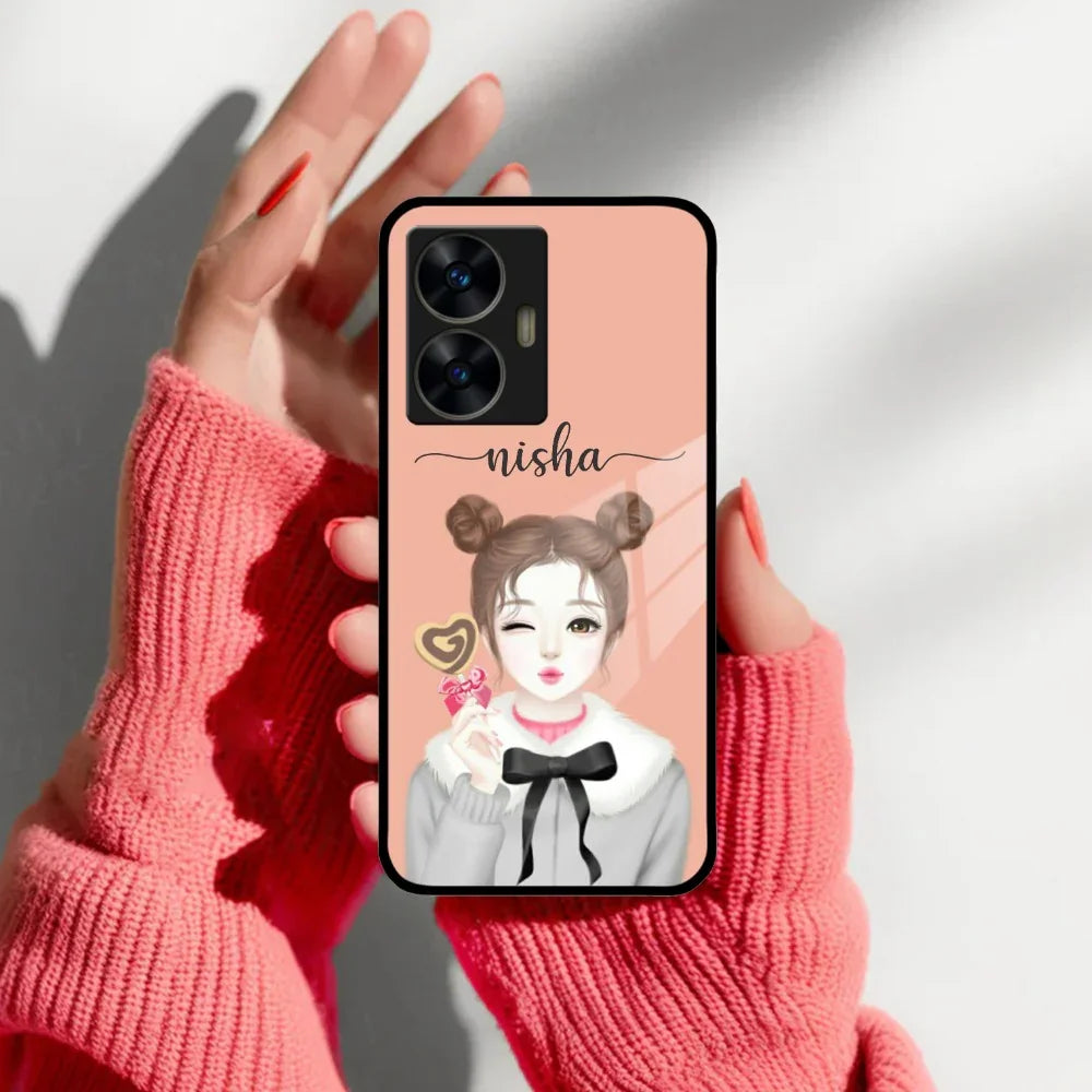 Candy Wink Customize Glass Case Cover For Realme/Narzo - ShopOnCliQ