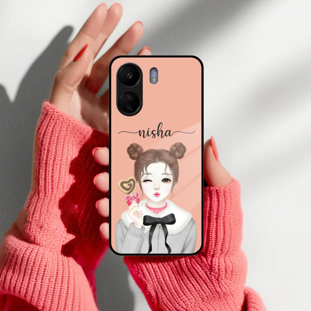 Candy Wink Customize Glass Case Cover For Redmi/Xiaomi