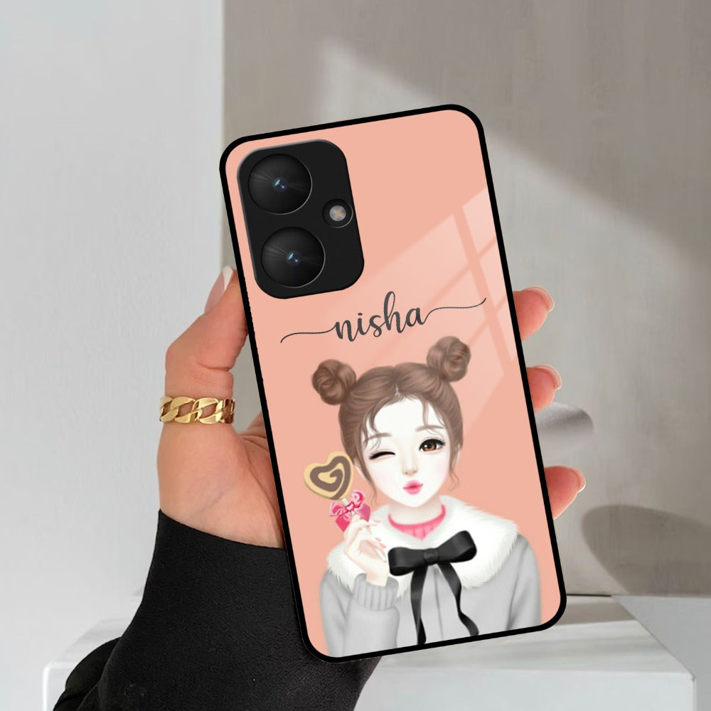 Candy Wink Customize Glass Case Cover For Redmi/Xiaomi