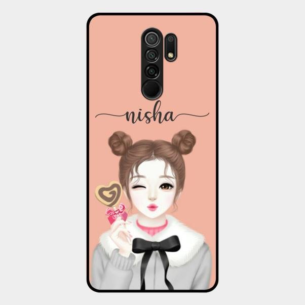 Candy Wink Customize Glass Case Cover For Redmi 9 Prime