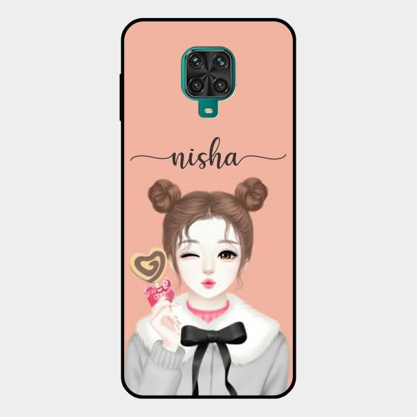Candy Wink Customize Glass Case Cover For Redmi Note 10 Lite