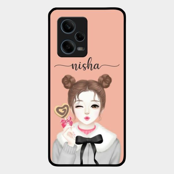 Candy Wink Customize Glass Case Cover For Redmi Note 12 Pro 5G