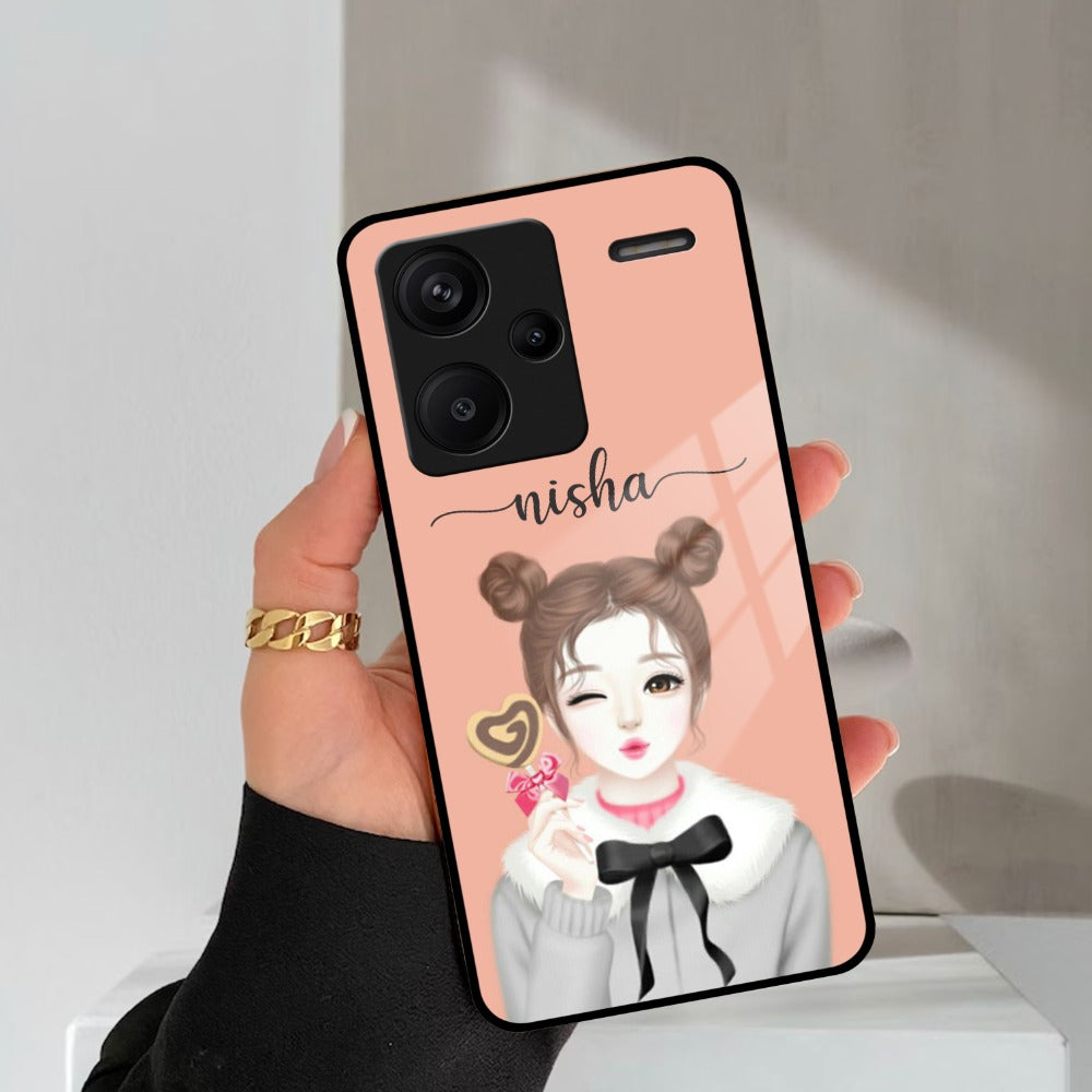 Candy Wink Customize Glass Case Cover For Redmi/Xiaomi