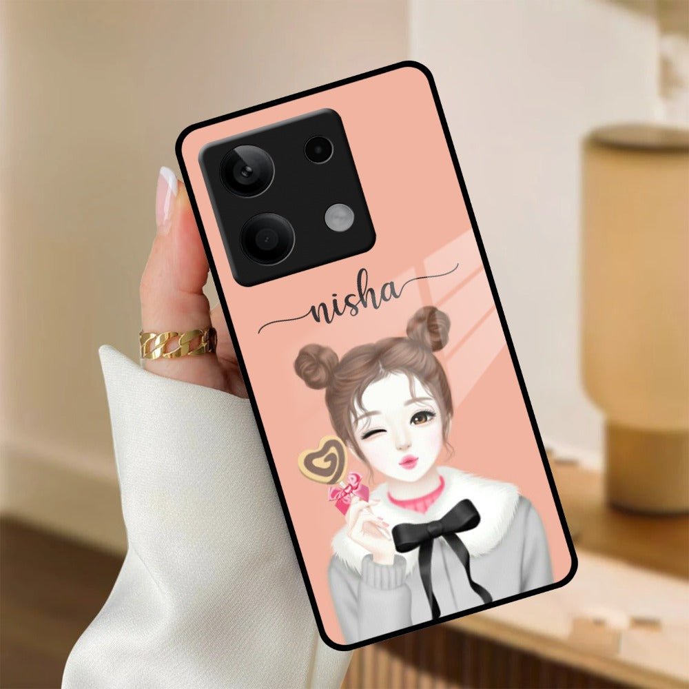 Candy Wink Customize Glass Case Cover For Redmi/Xiaomi