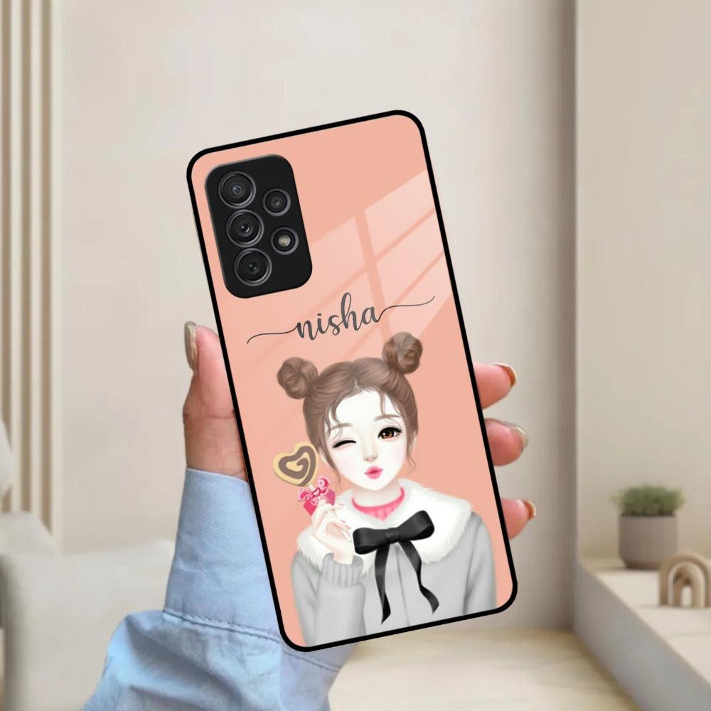 Candy Wink Customize Glass Case Cover For Samsung