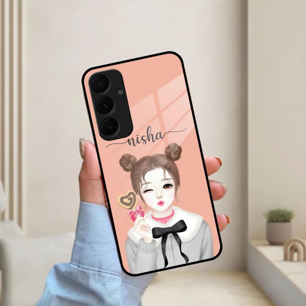 Candy Wink Customize Glass Case Cover For Samsung