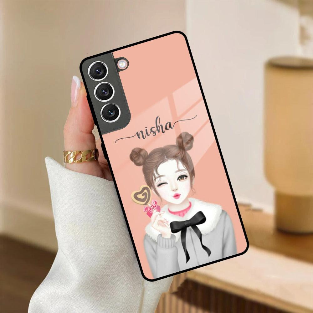 Candy Wink Customize Glass Case Cover For Samsung