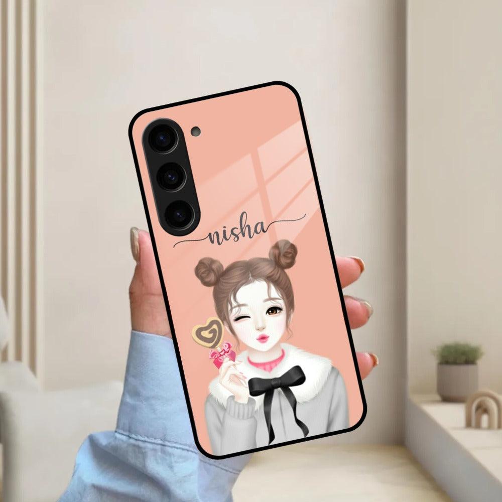 Candy Wink Customize Glass Case Cover For Samsung