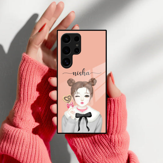 Candy Wink Customize Glass Case Cover For Samsung