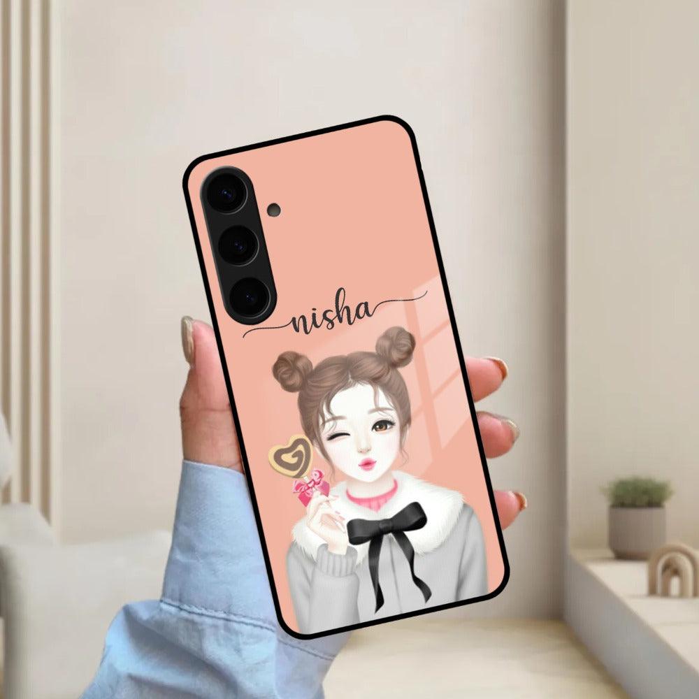 Candy Wink Customize Glass Case Cover For Samsung