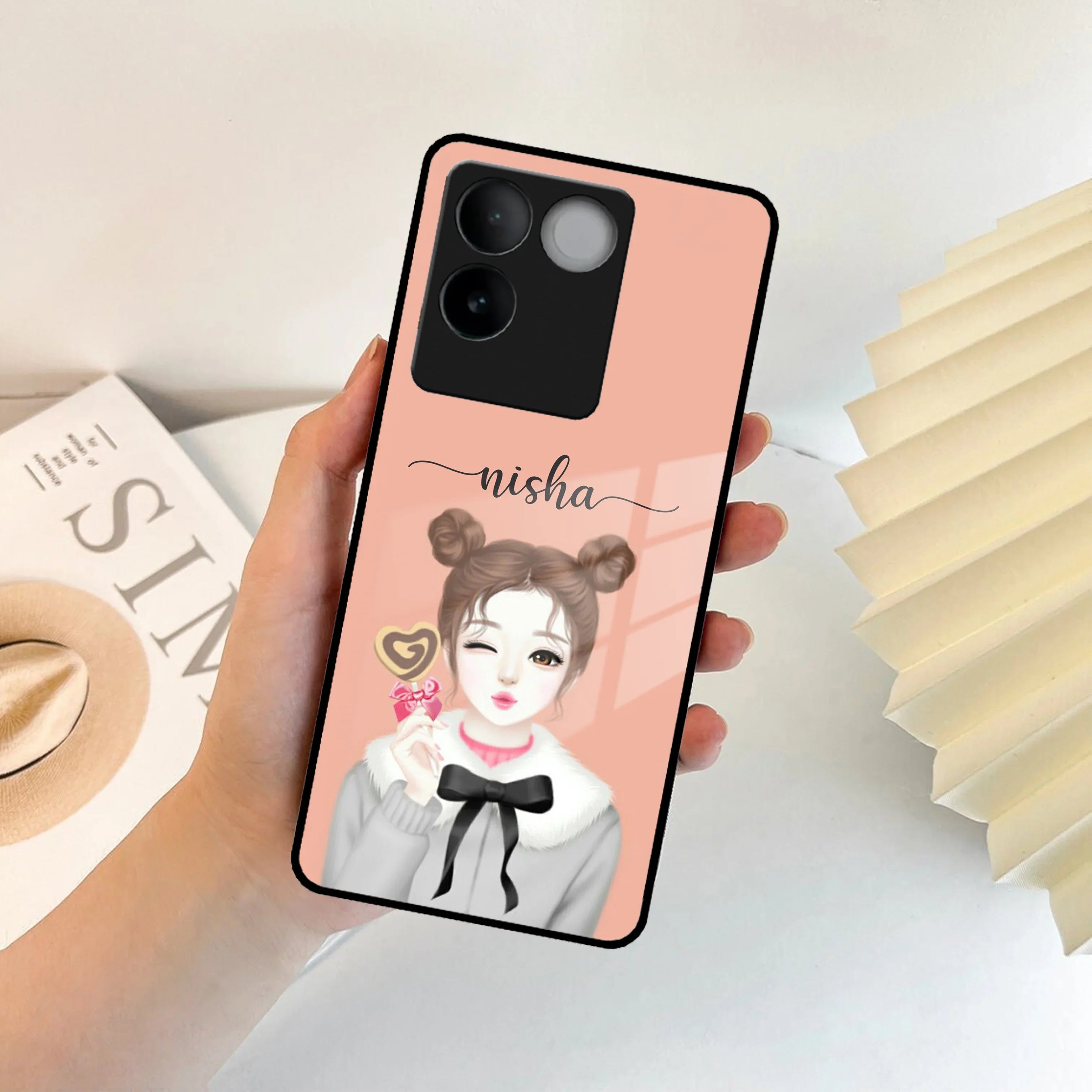 Candy Wink Customize Glass Case Cover For Vivo - ShopOnCliQ