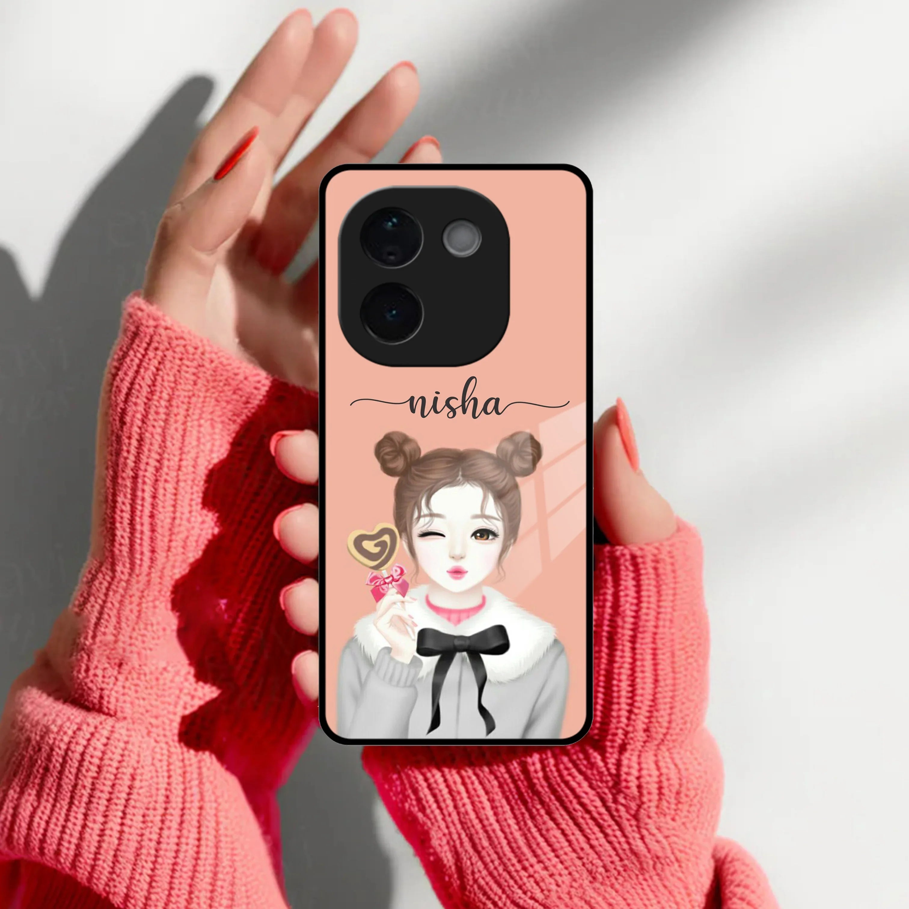 Candy Wink Customize Glass Case Cover For Vivo - ShopOnCliQ