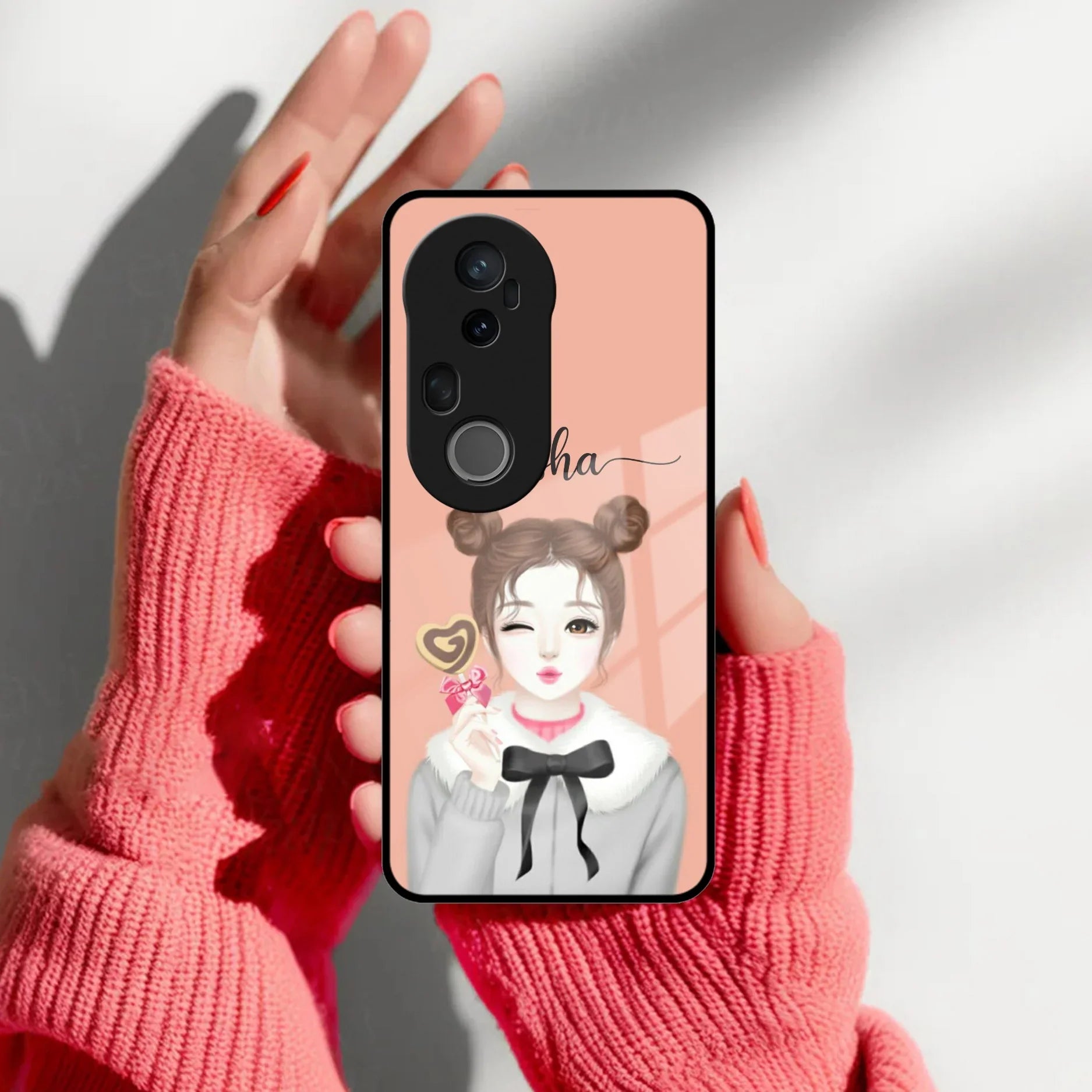 Candy Wink Customize Glass Case Cover For Vivo - ShopOnCliQ