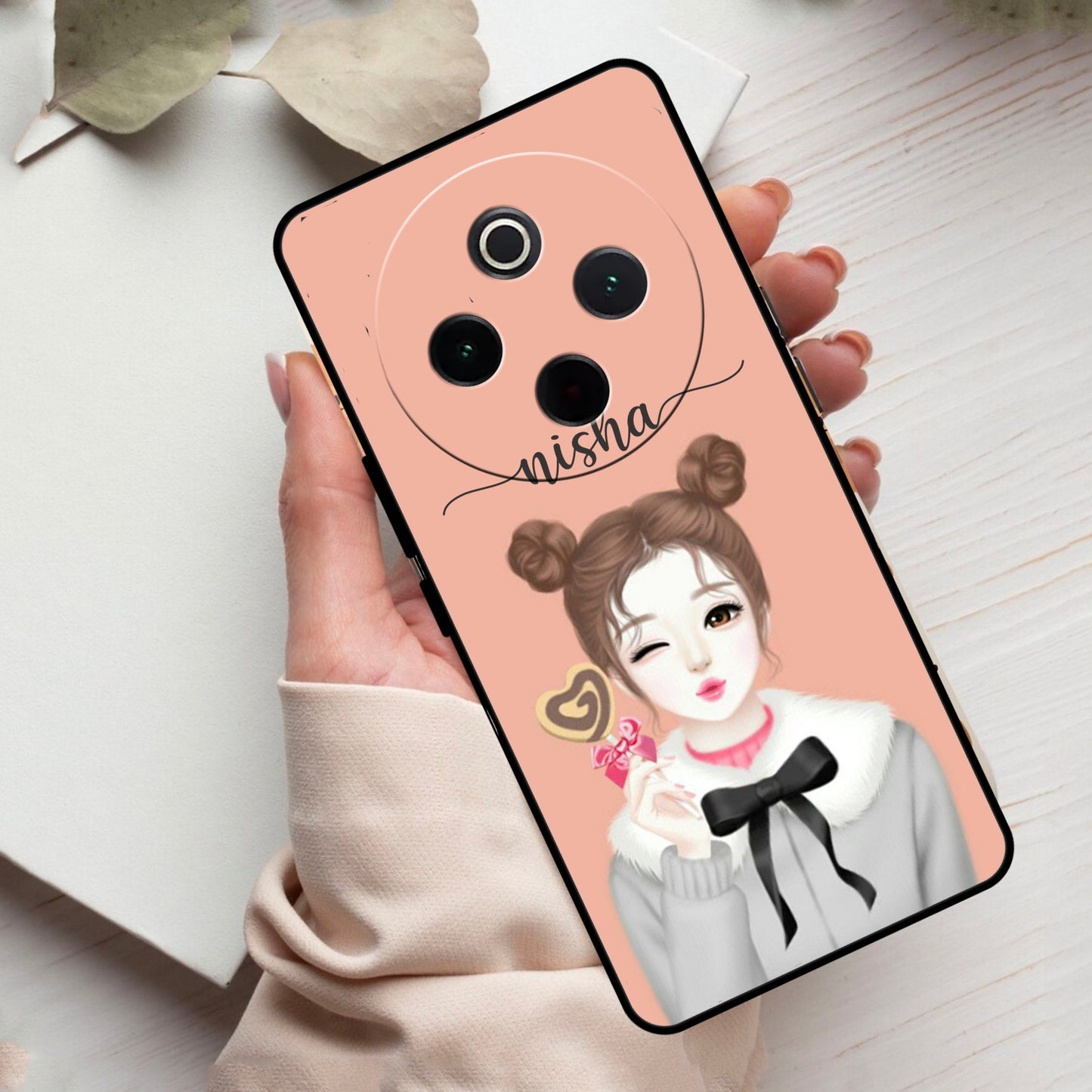 Candy Wink Customize Glass Case Cover For Vivo