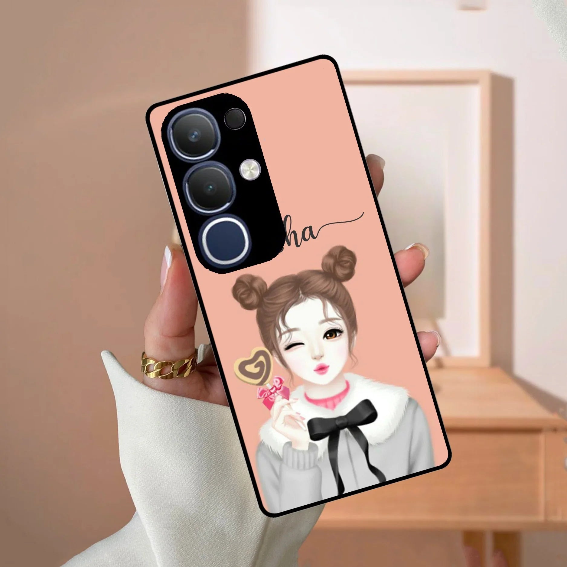 Candy Wink Customize Glass Case Cover For Vivo - ShopOnCliQ