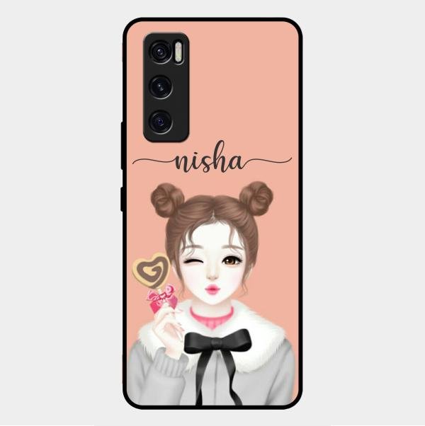 Candy Wink Customize Glass Case Cover For Vivo V20 Se