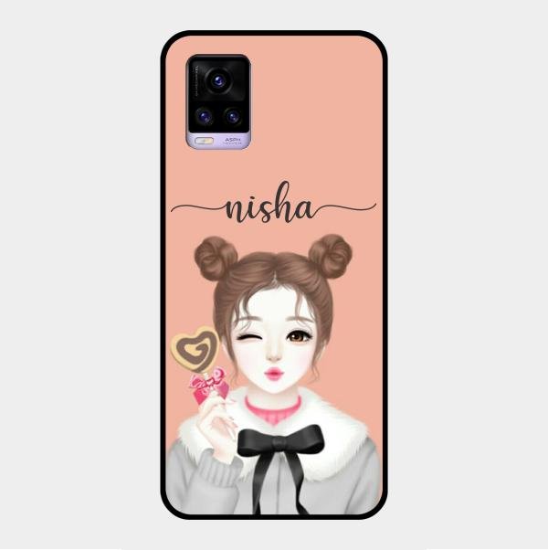 Candy Wink Customize Glass Case Cover For Vivo V20