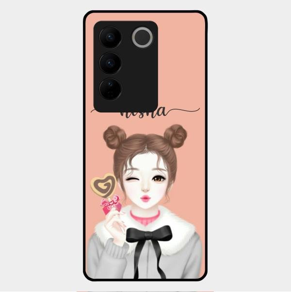 Candy Wink Customize Glass Case Cover For Vivo V27 Pro 5G