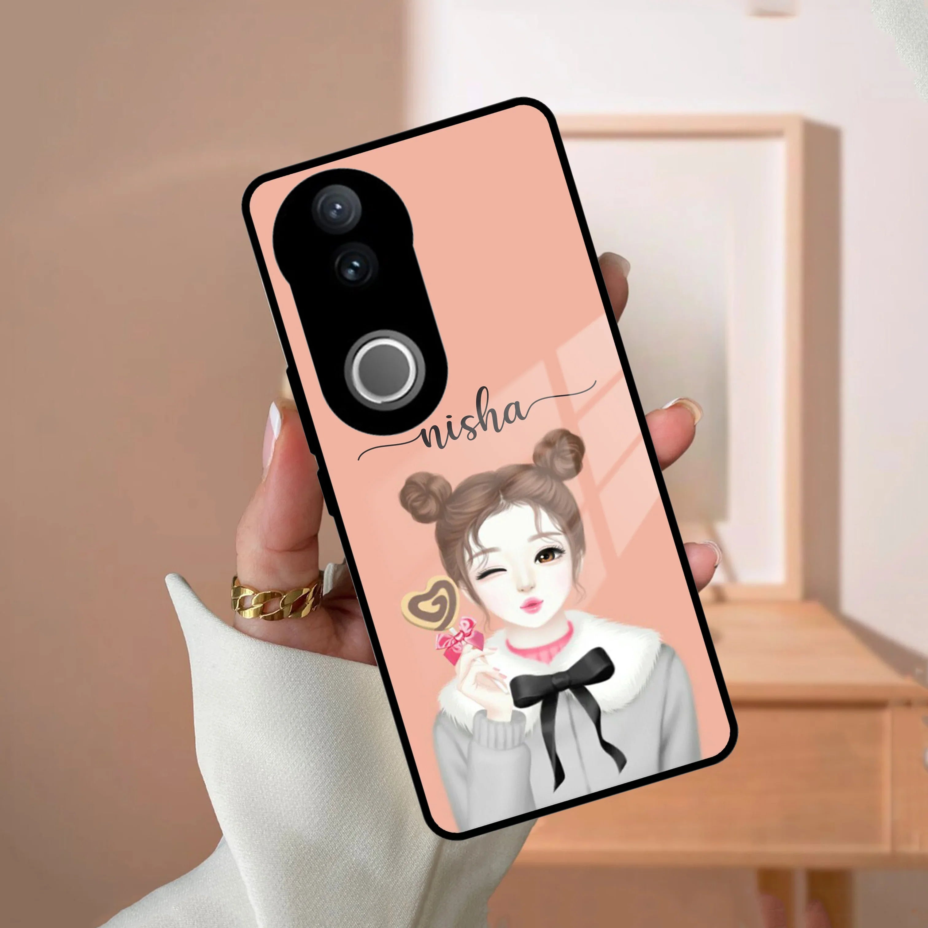 Candy Wink Customize Glass Case Cover For Vivo - ShopOnCliQ