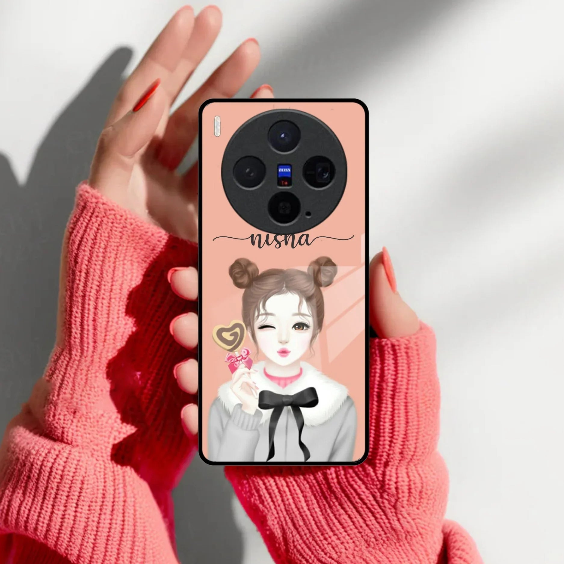 Candy Wink Customize Glass Case Cover For Vivo