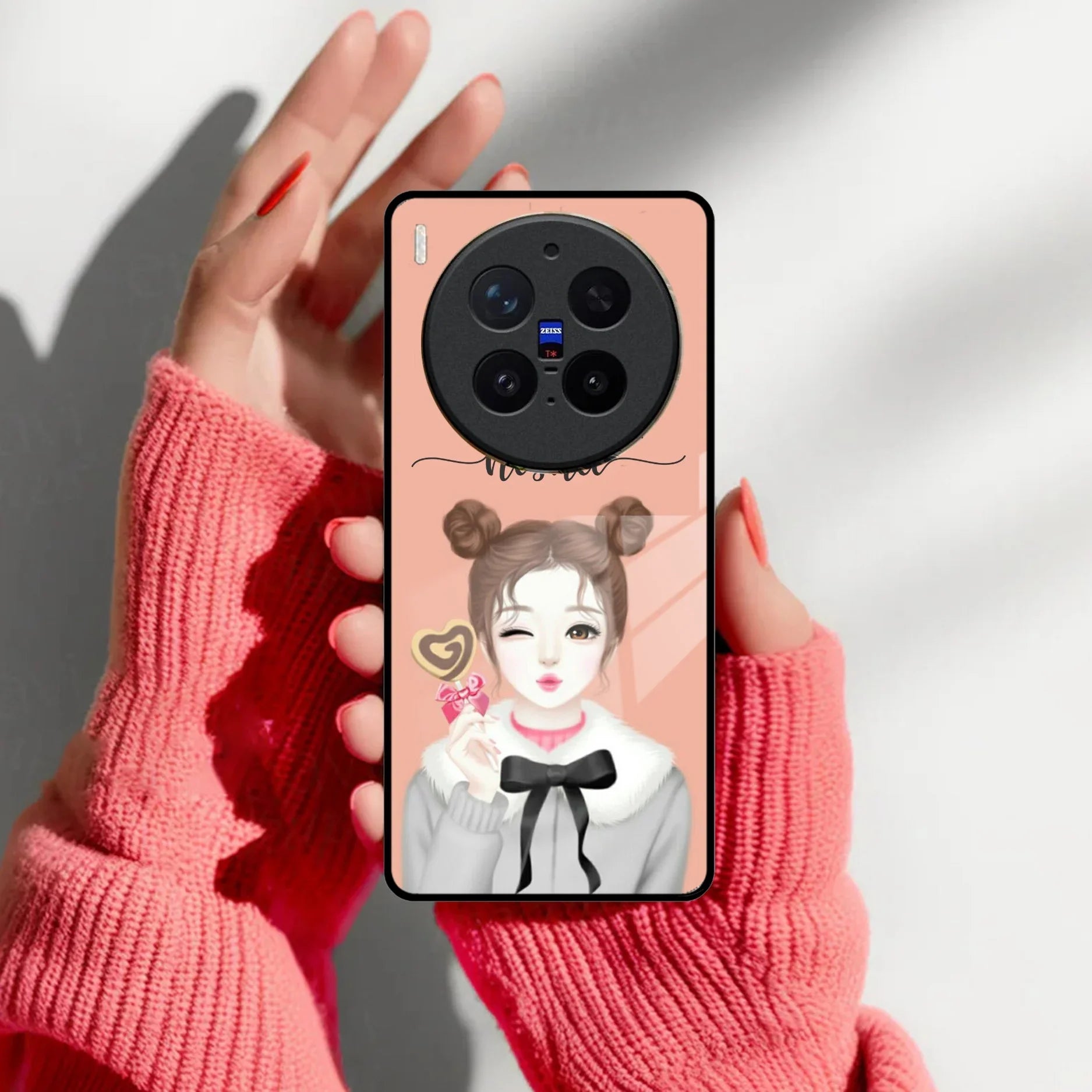 Candy Wink Customize Glass Case Cover For Vivo