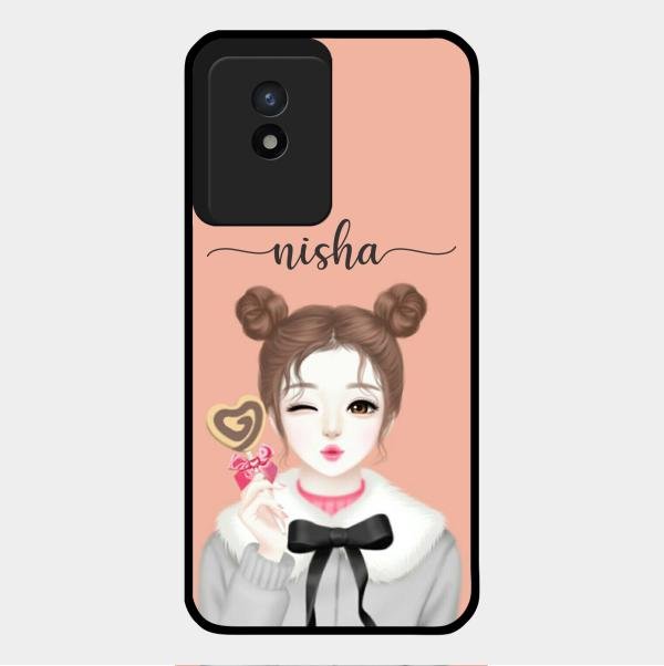 Candy Wink Customize Glass Case Cover For Vivo Y02T
