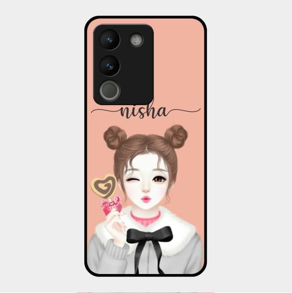 Candy Wink Customize Glass Case Cover For Vivo Y200 5G