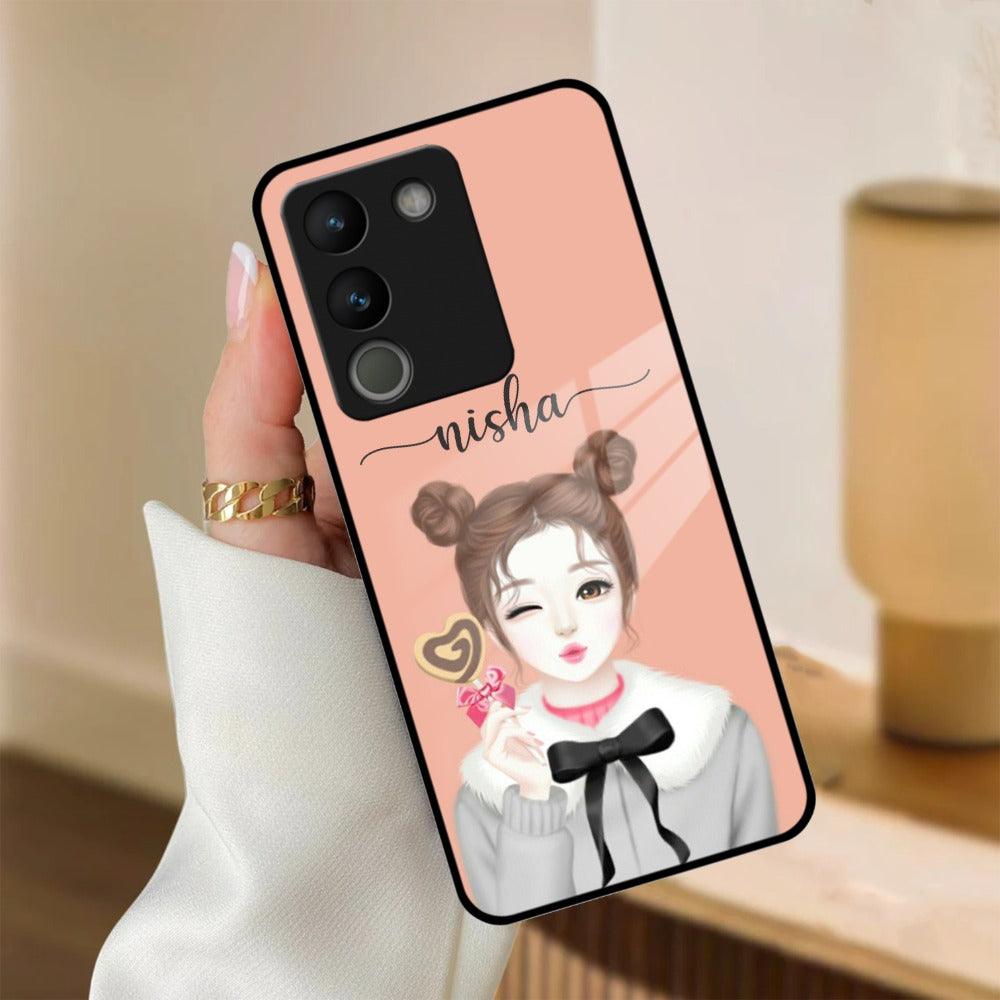 Candy Wink Customize Glass Case Cover For Vivo - ShopOnCliQ