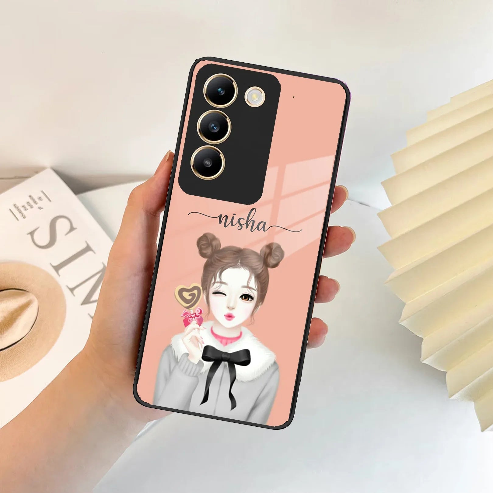 Candy Wink Customize Glass Case Cover For Vivo - ShopOnCliQ