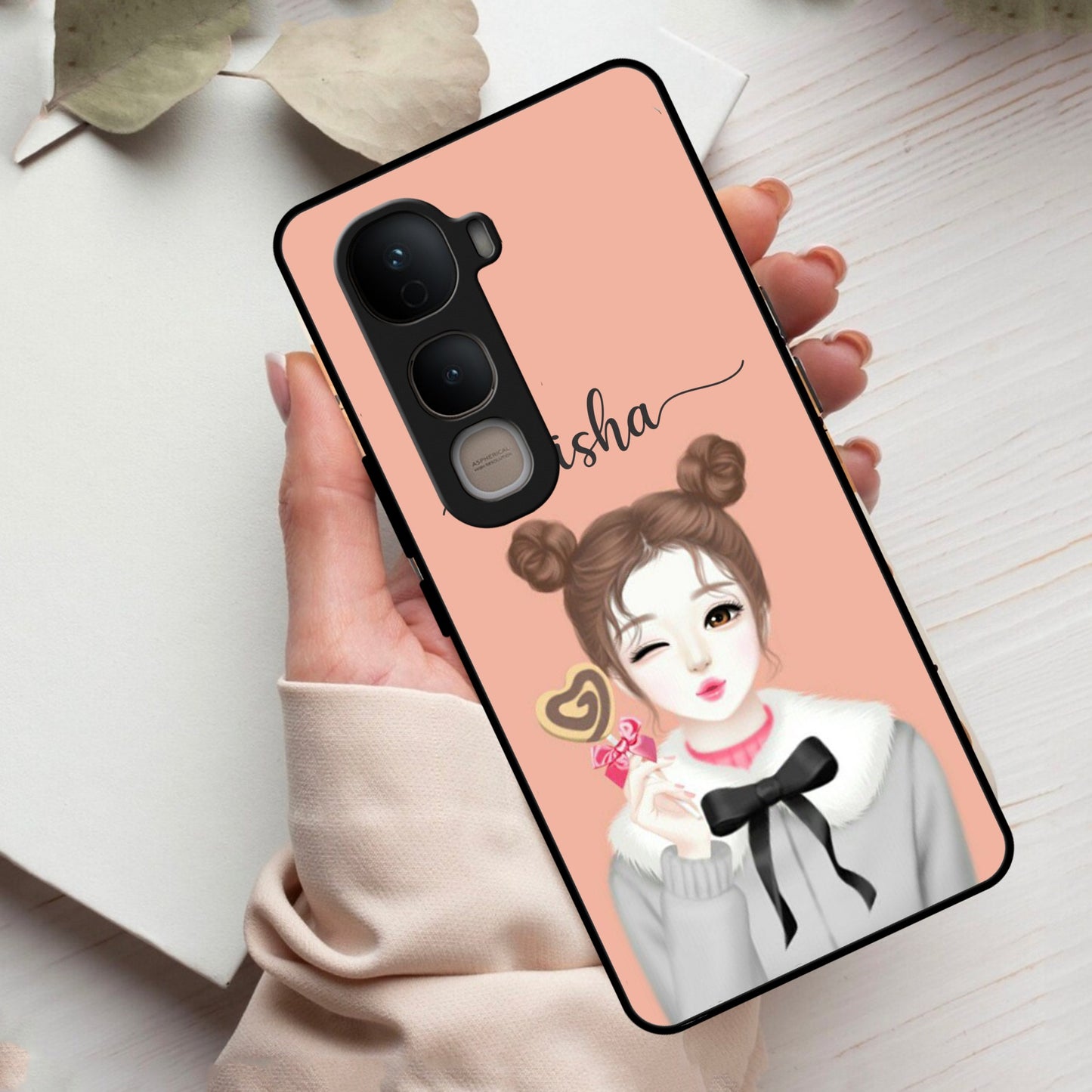 Candy Wink Customize Glass Case Cover For Vivo