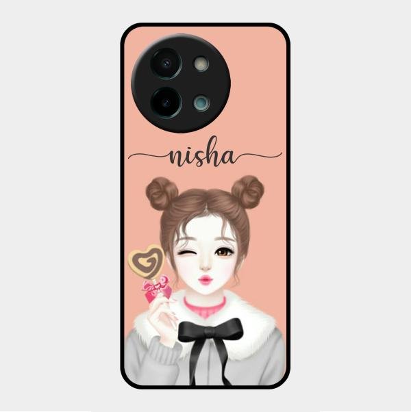 Candy Wink Customize Glass Case Cover For Vivo Y58 5G