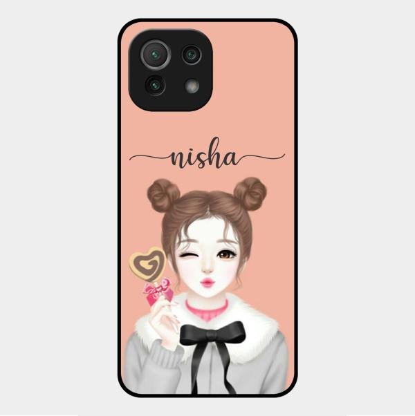 Candy Wink Customize Glass Case Cover For Xiaomi Mi 11 Lite
