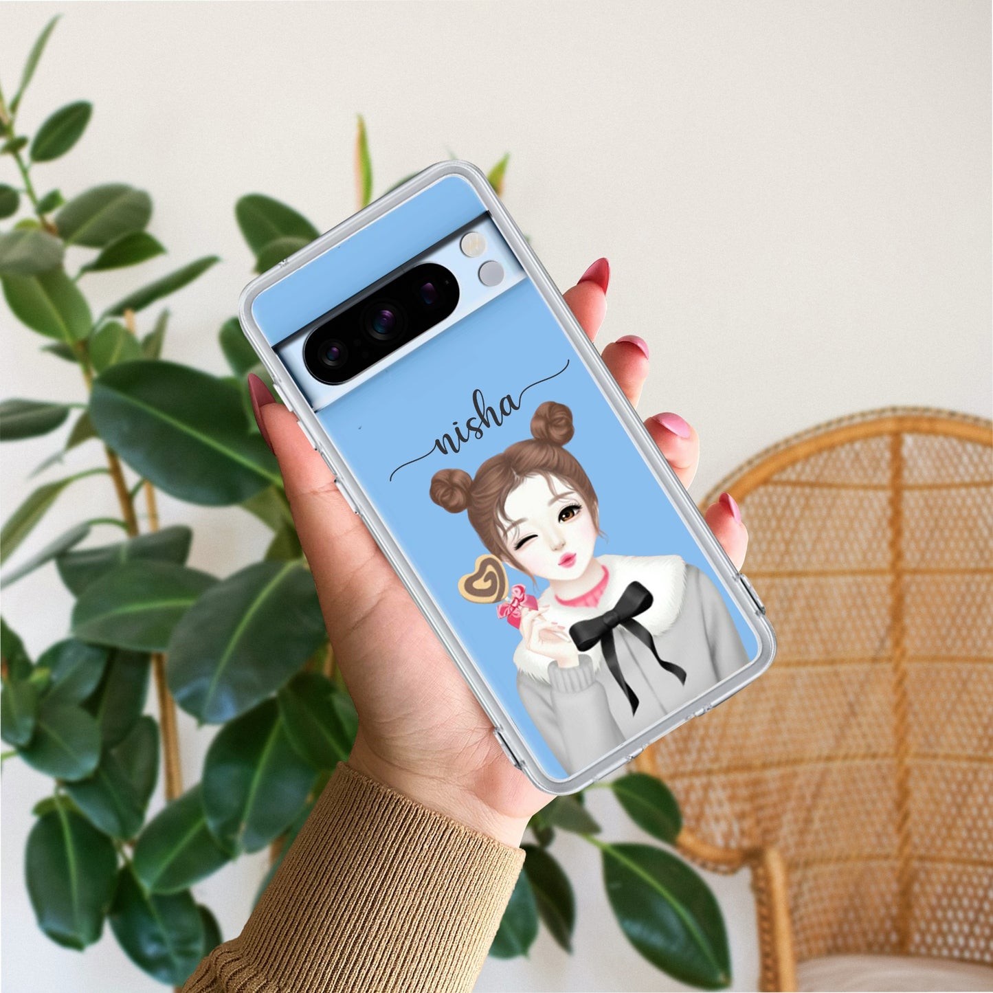 Candy Wink Customize Transparent Silicon Case For Google