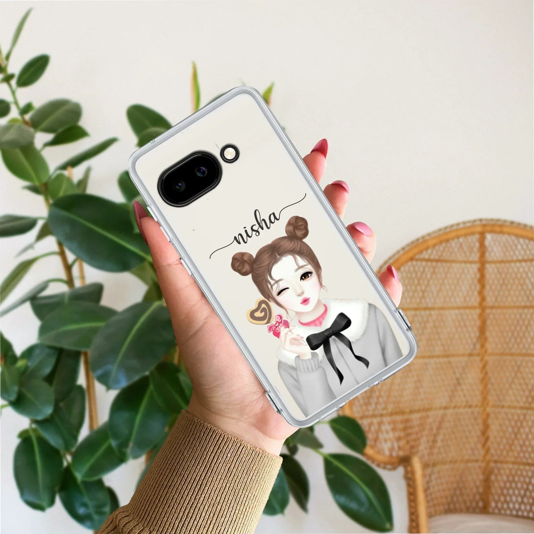 Candy Wink Customize Transparent Silicon Case For Google Pixel 9a 5G