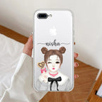 Candy Wink Customize Anti Yellow Clear Case For iPhone 7 Plus / iPhone 8 Plus