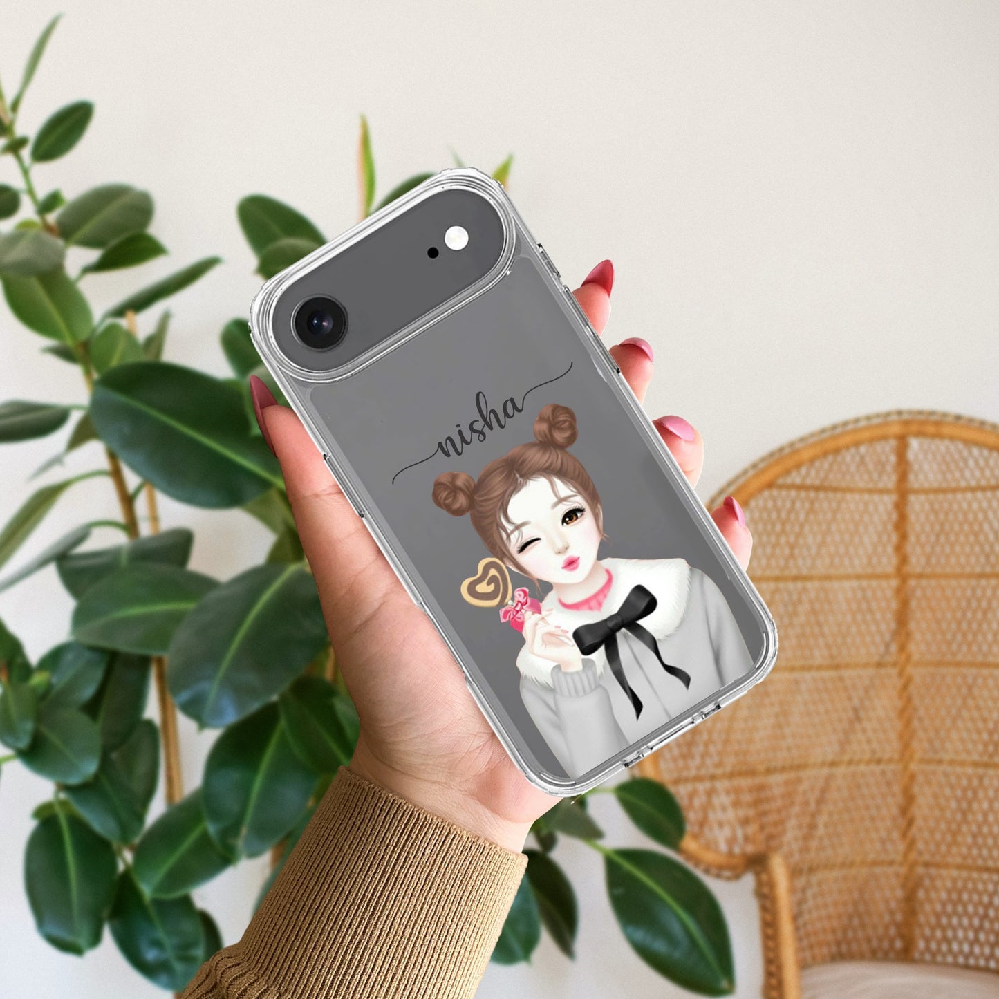 Candy Wink Customize Transparent Silicon Case For iPhone