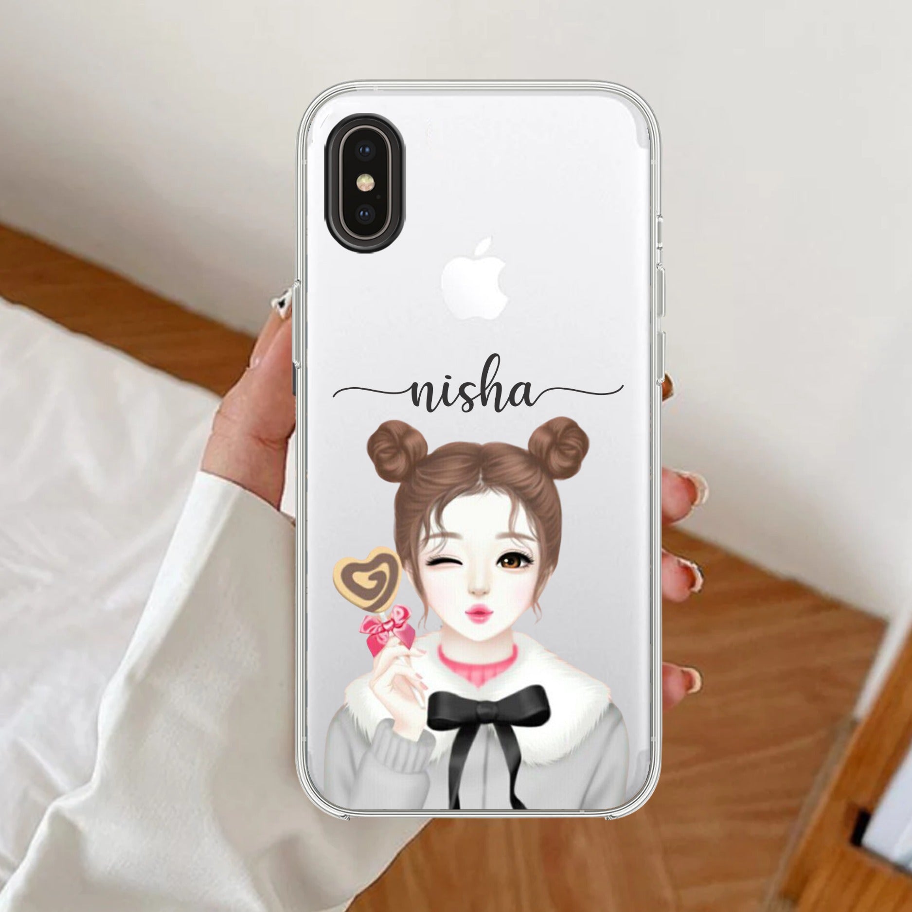 Candy Wink Customize Transparent Silicon Case For iPhone