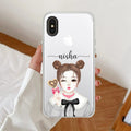 Candy Wink Customize Transparent Silicon Case For iPhone XR