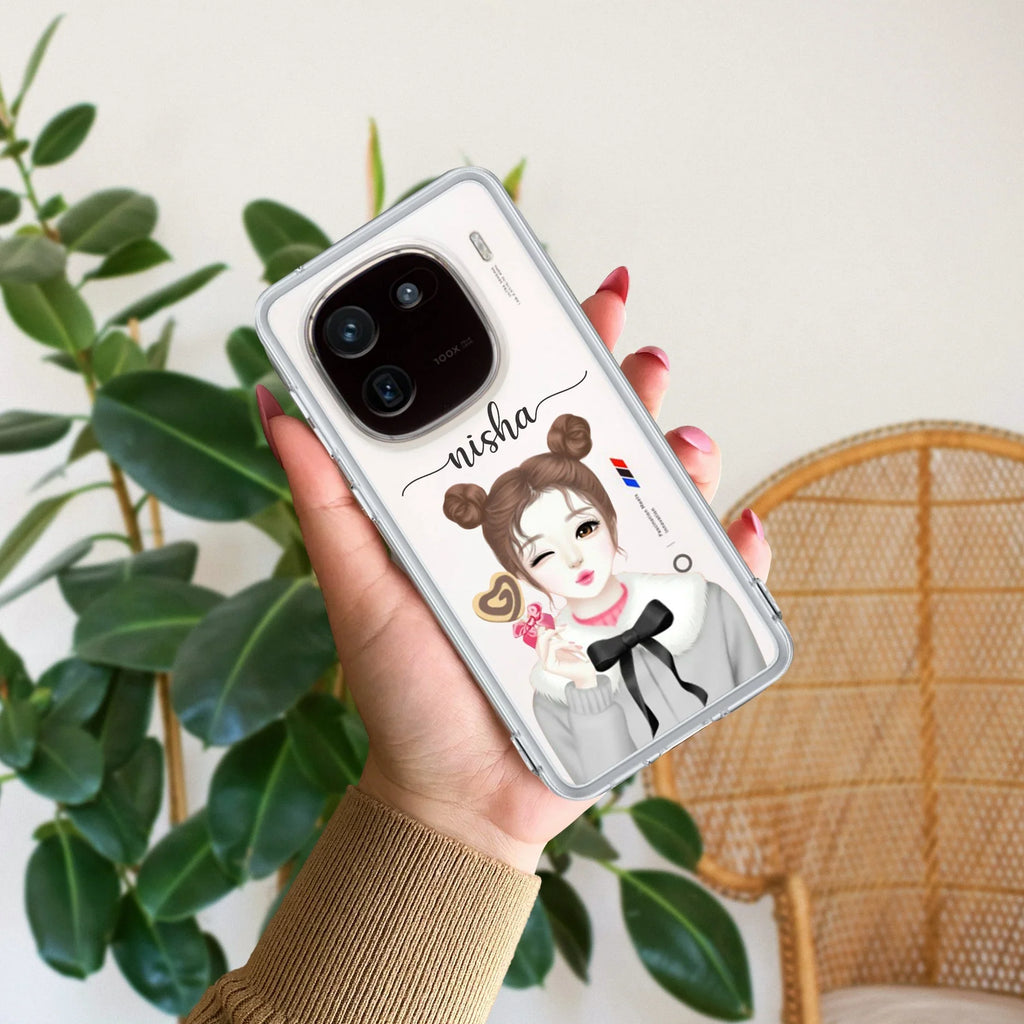 Candy Wink Customize Transparent Silicon Case For iQOO 12 5G