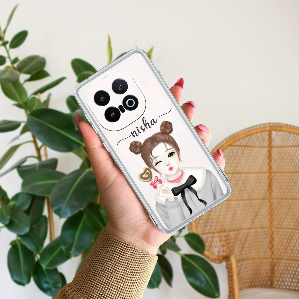 Candy Wink Customize Transparent Silicon Case For iQOO 13 5G