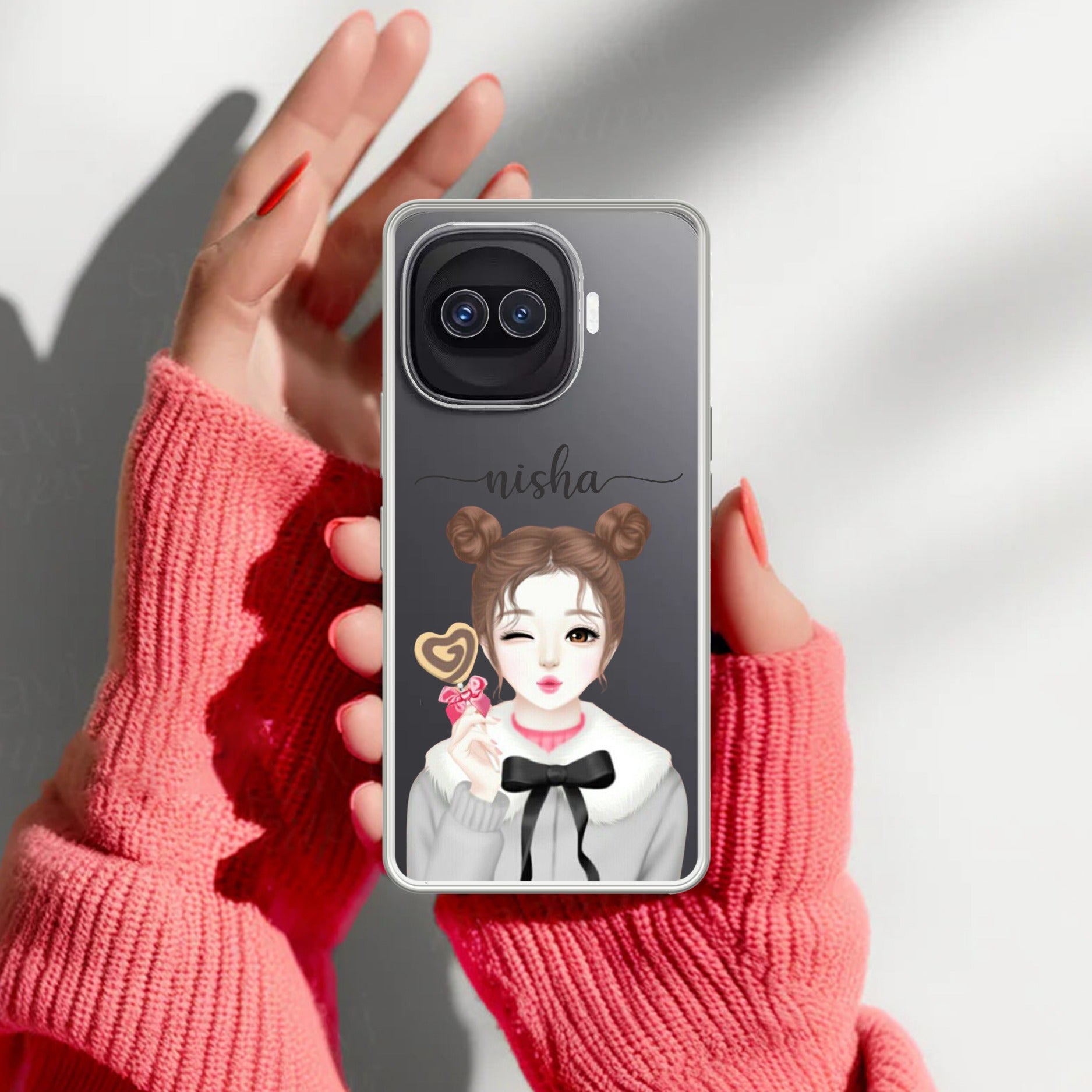 Candy Wink Customize Transparent Silicon Case For iQOO