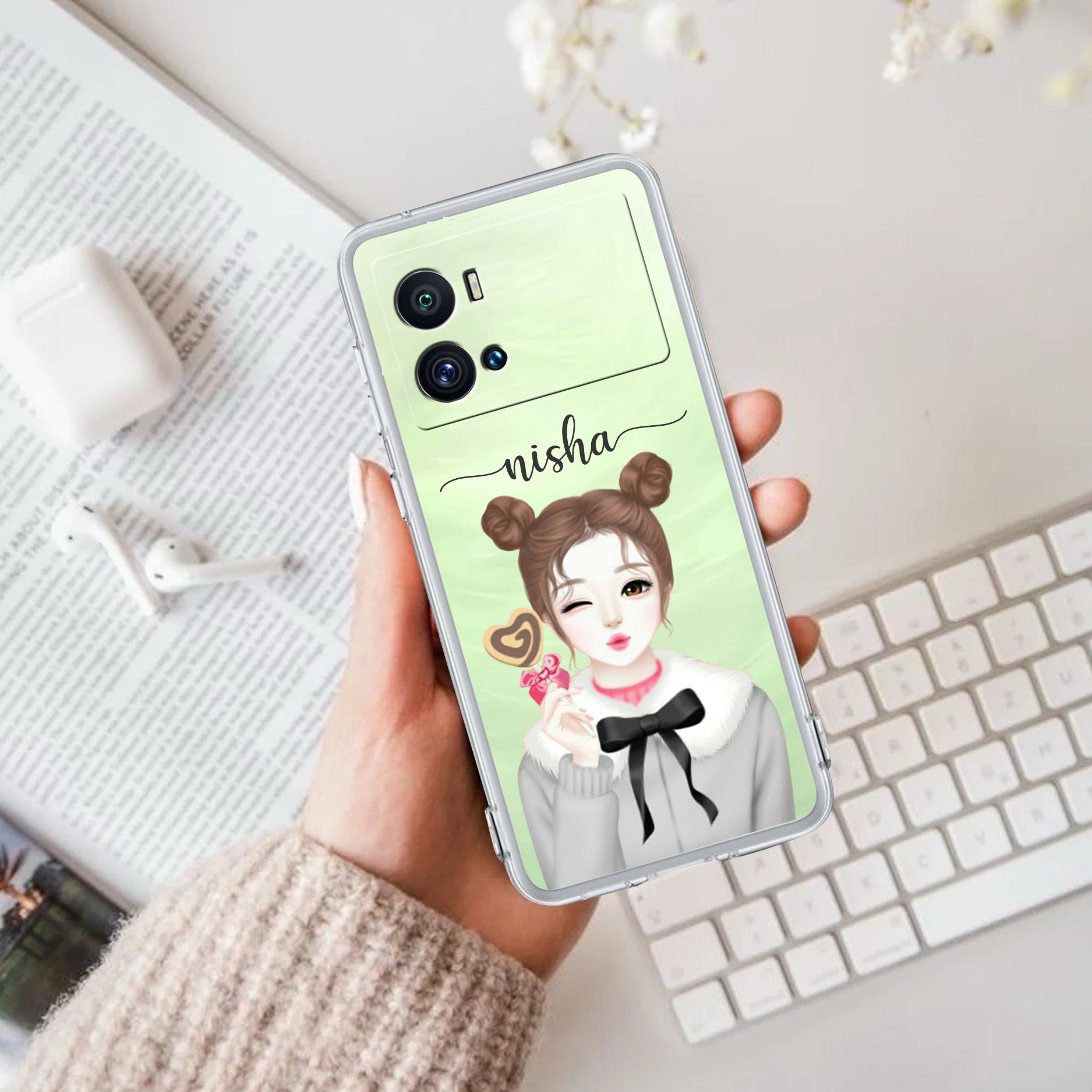 Candy Wink Customize Transparent Silicon Case For iQOO Neo 7 Pro 5G