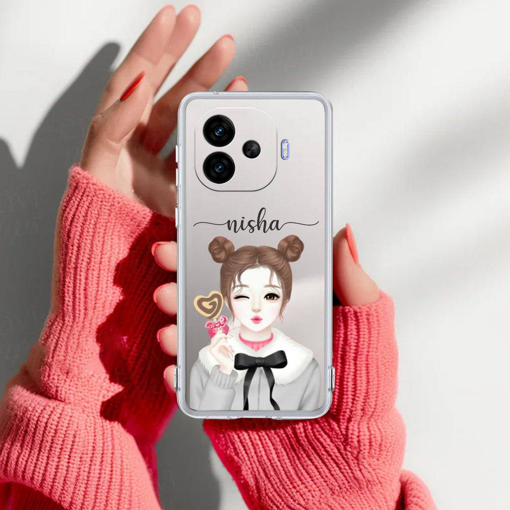 Candy Wink Customize Transparent Silicon Case For iQOO Neo 10R 5G