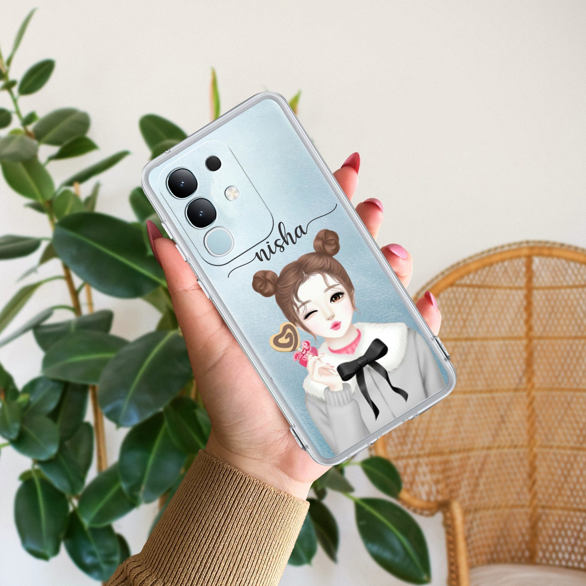 Candy Wink Customize Transparent Silicon Case For iQOO - ShopOnCliQ
