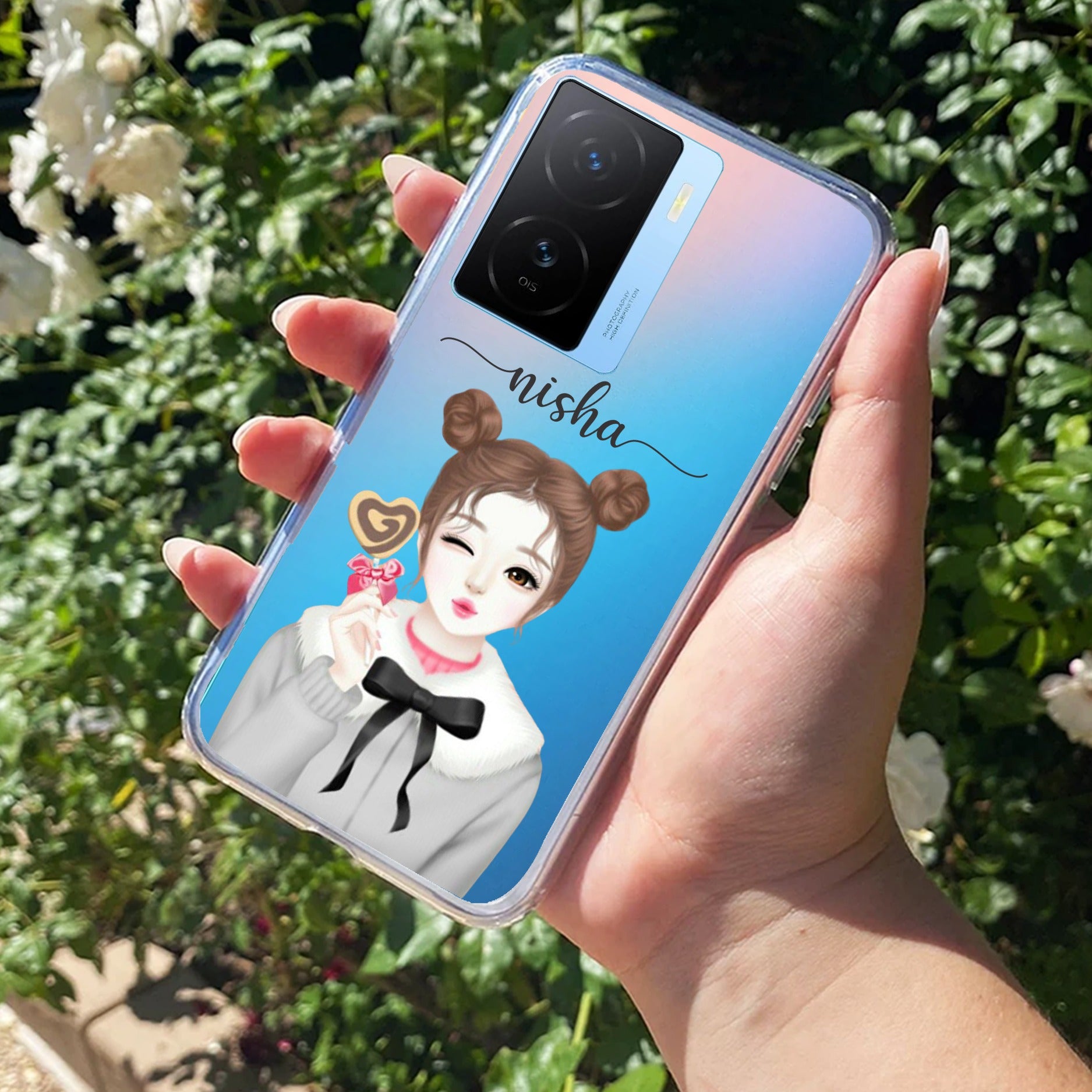 Candy Wink Customize Transparent Silicon Case For iQOO Z7s 5G