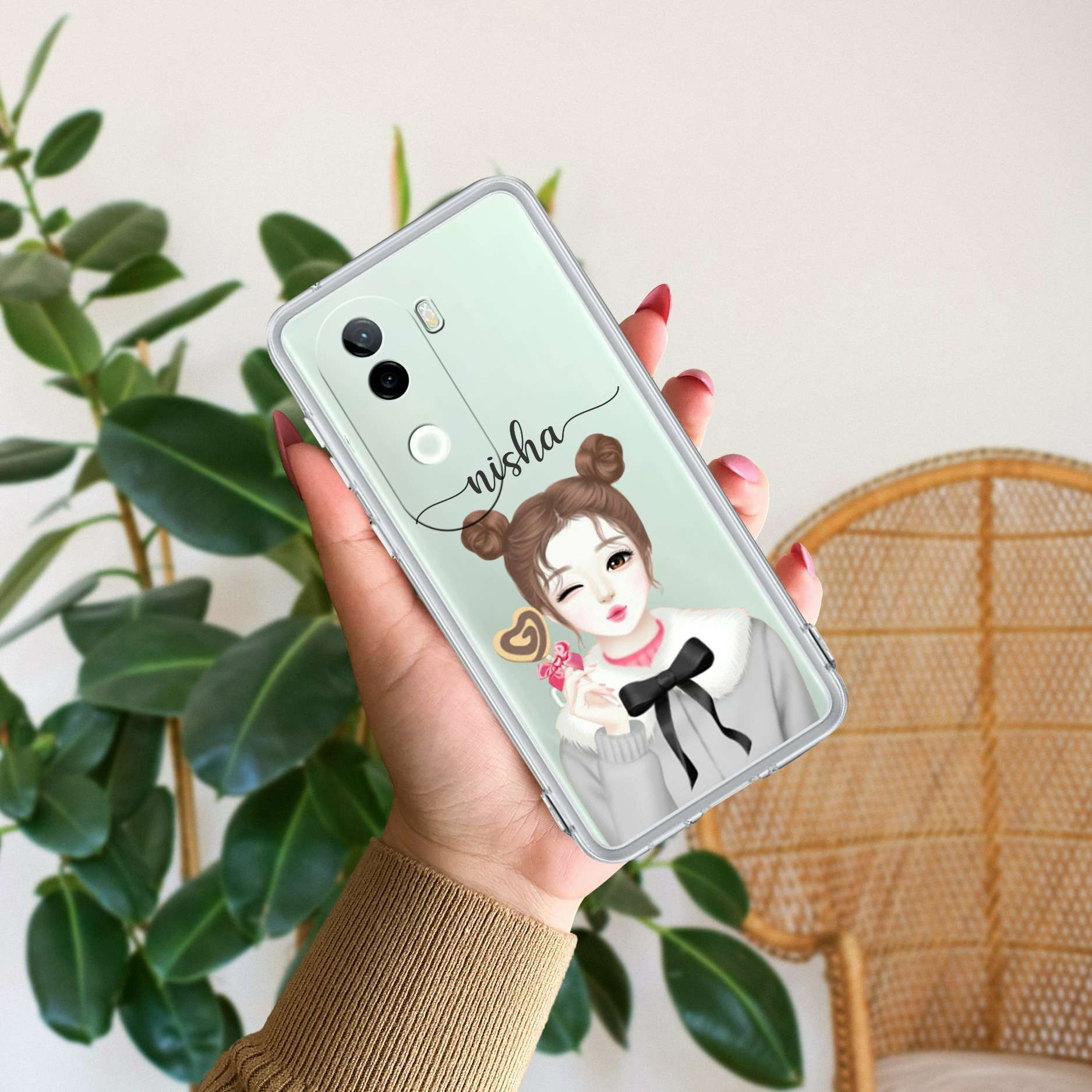 Candy Wink Customize Transparent Silicon Case For Vivo