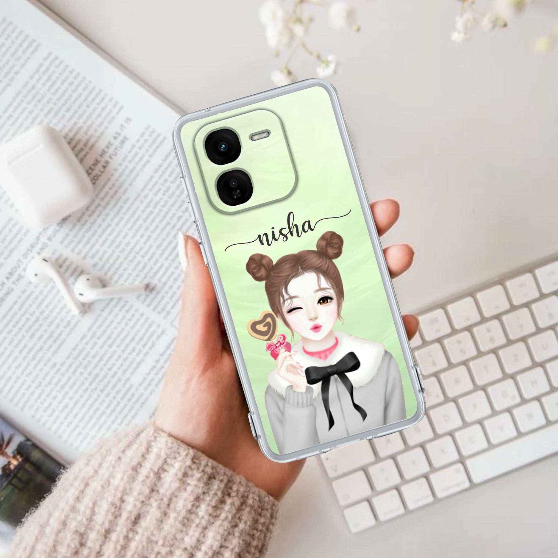 Candy Wink Customize Transparent Silicon Case For iQOO Z9x 5G
