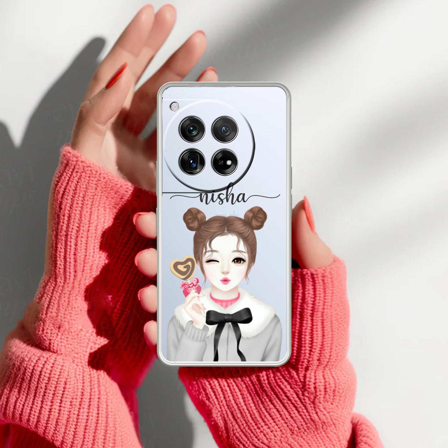 Candy Wink Customize Transparent Silicon Case For OnePlus 12 5G