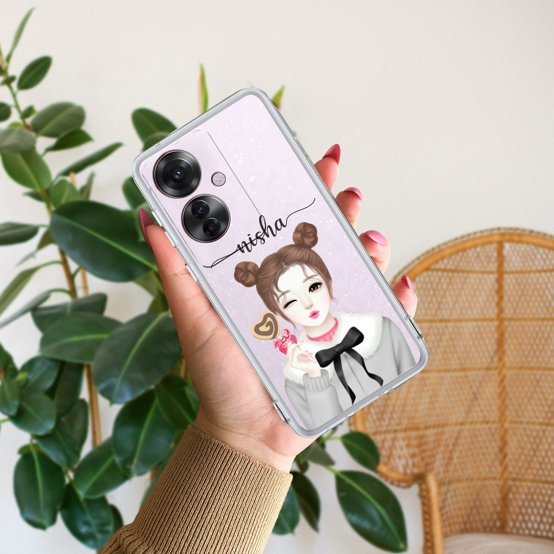 Candy Wink Customize Transparent Silicon Case For Oppo F25 Pro 5G