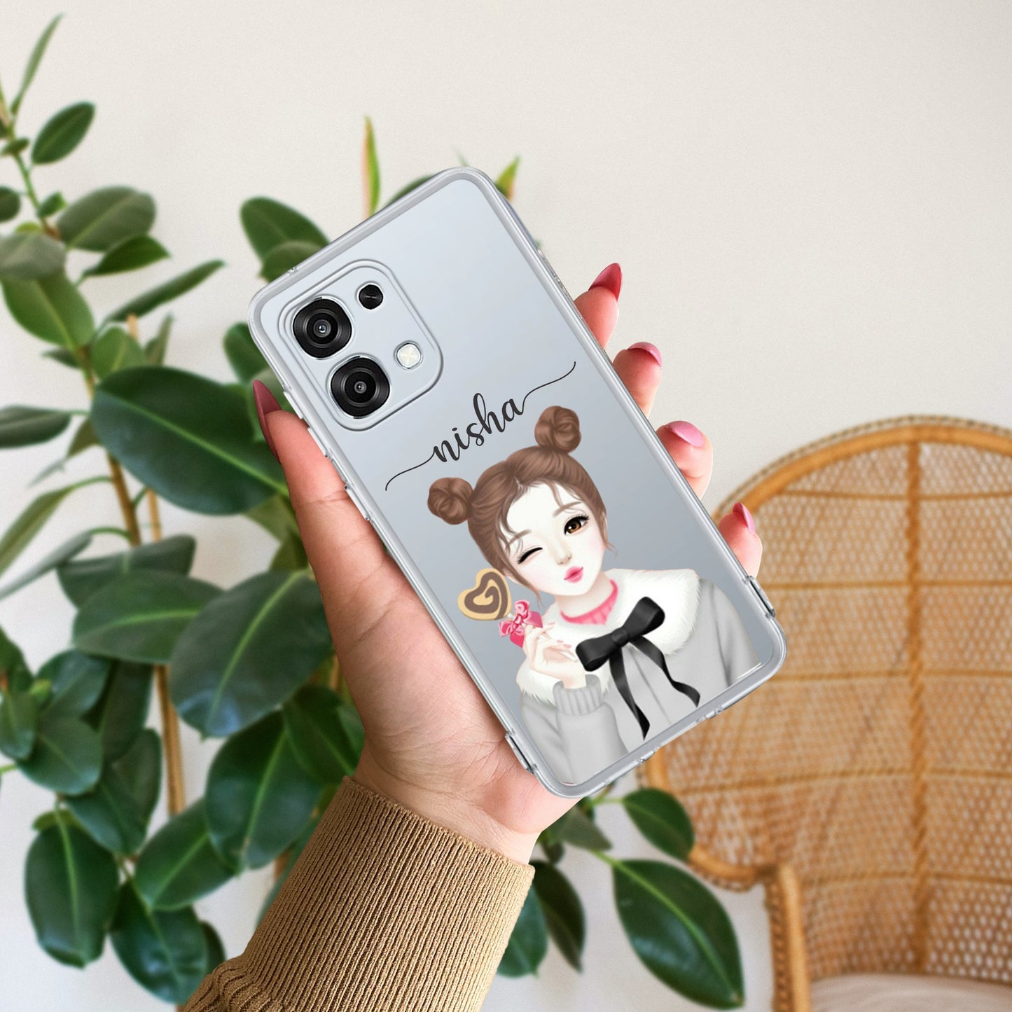 Candy Wink Customize Transparent Silicon Case For Oppo